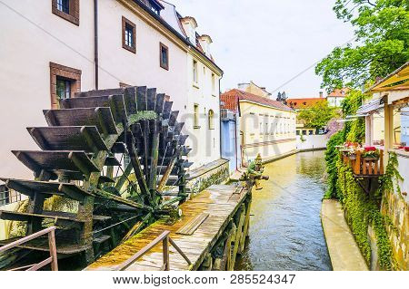 Prague.czech Republic.the River Chertovka In Prague.czech Republic