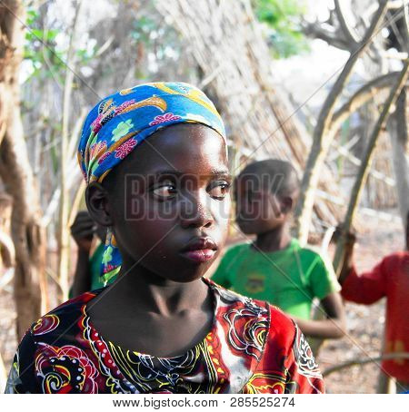 Portrait Of Tattooed Dowayo Aka Duru Tribe Woman - 25 February 2014 Poli, Cameroon