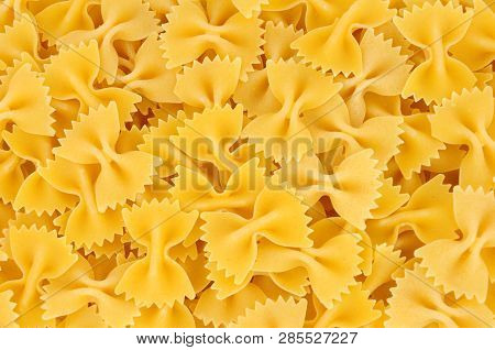 Farfalle Pasta Background Also Know As Bow Tie Pasta And Butterfly Pasta