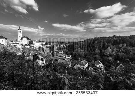 View Of The Historical Part Of The Town From The Terrace (barborska). Kutna Hora. Czech Republic. Bl