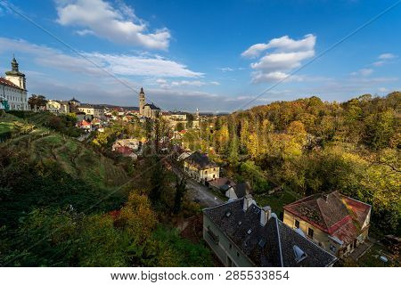 View Of The Historical Part Of The Town From The Terrace (barborska) In The Evening Rays Of The Suns