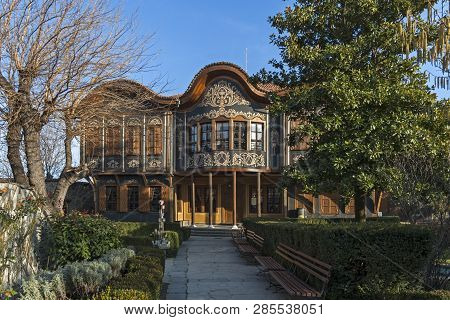 Plovdiv, Bulgaria - February 10, 2019: Nineteenth Century Houses In Architectural And Historical Res