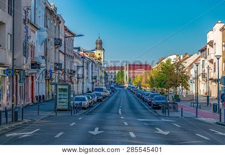 Cluj-napoca, Romania - September 16, 2018: Eroilor Avenue, Heroes Avenue - A Central Avenue In Cluj-