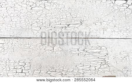Cracked Old White Paint On Wooden Planks Backcracked Old White Paint On Wooden Planks Background Gru