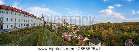 Kutna Hora, Czech Republic - October 26, 2018: Panoramic View Of The Historical Part Of The Town Fro
