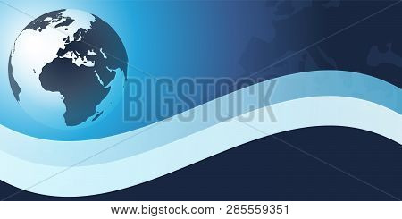3d Earth Globe Layout, Abstract Background - Vector Illustration