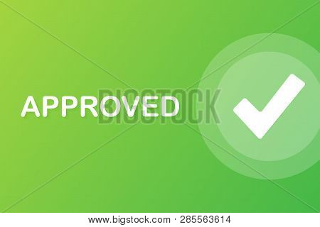 Approved Medal. Round Stamp For Approved And Tested Product, Software And Services. Vector Stock Ill