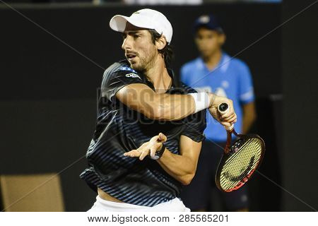 Rio, Brazil - February 21, 2019: Pablo Cuevas (uru) During Rio Open 2019 (atp 500) Held At The Jocke