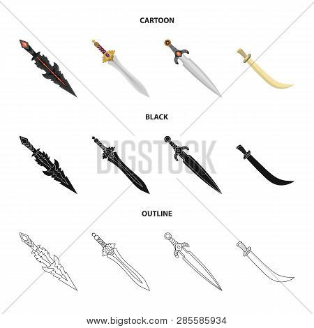 Vector Design Of Game  And Armor  Logo. Collection Of Game  And Blade  Vector Icon For Stock.