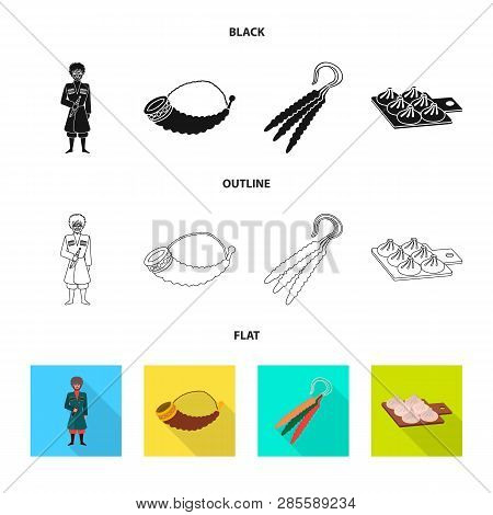 Vector Illustration Of Culture And Sightseeing Symbol. Collection Of Culture And Originality Stock S
