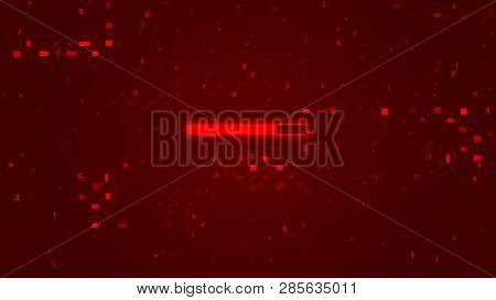 Digital Tech Backdrop With Loading Bar. Warning