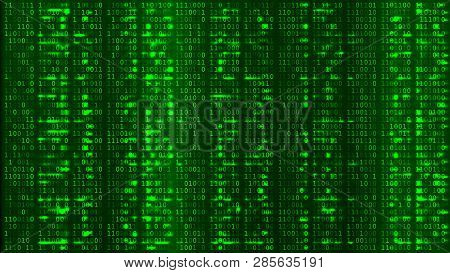 Green Digital Bg. Coding Or Hacking Concept.