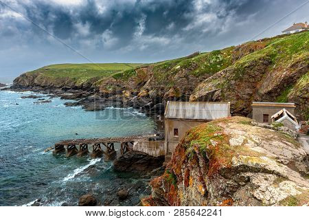 Fishermans Cottage On The Southwest Coastal Path As It Passes Through Penberth Cove Near Lands End O