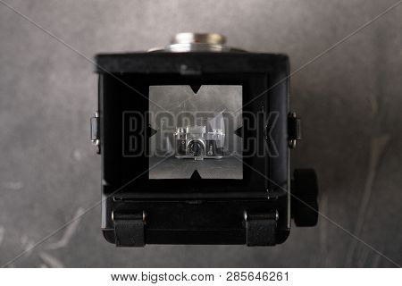 Moscow, Russia, February 22, 2019. The First Post-war Soviet Medium-format Scaling Camera Komsomolet