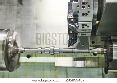 CNC lather machine. cutting tool at metal working