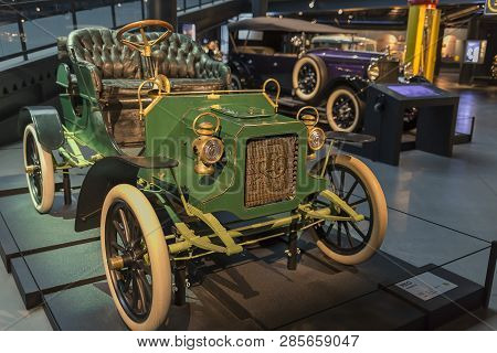 Riga, Latvia-february 18, 2019: 1905 Reo Model B In The Riga Motor Museum