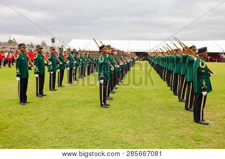 South African Defence Force Soldiers On Parade