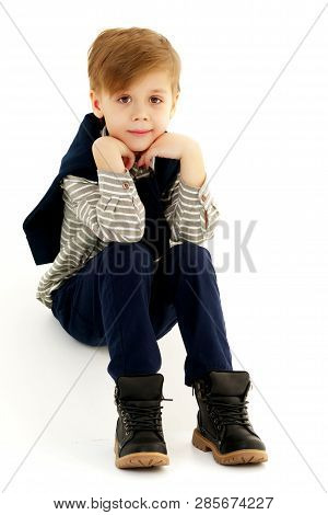 A Little Boy Of School Age Thought About It. The Concept Of The Childs Intellectual Development, Thi
