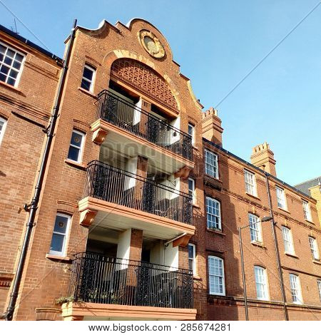 LONDON/ UK- 21st February 2019: The luxury Victorian, Cressy mansions, where built in Stepney green, east London, in 1899.
The mansions are classed as listed buildings.