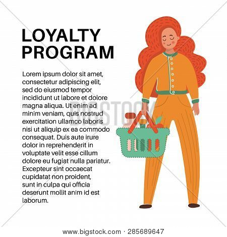 Loyalty Program Flat Market Business Vector Illustration Set For Print, Internet Business, Marketing