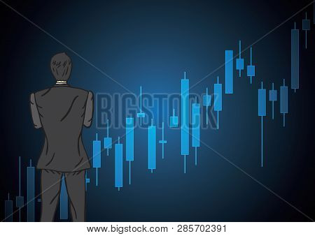 Businessman Looking Stock Graph