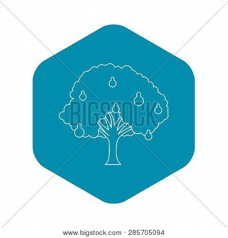 Pear Tree Icon. Outline Illustration Of Pear Tree Vector Icon For Web