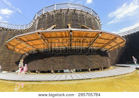 Wieliczka, Poland - June 20, 2018: Graduation Tower, Great Inhalatorium In The Resort Near Krakow. I