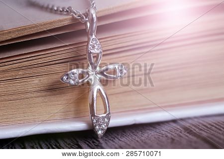 Silver Cross On The Book, Jewelry