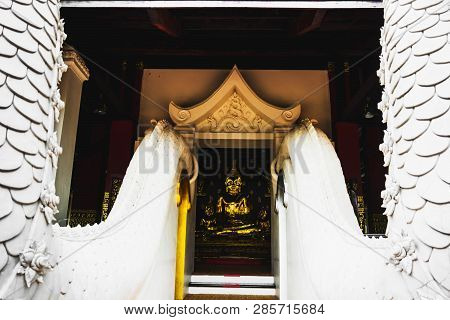 Landmark Wat Thai Phra That Chae Haeng Temple In Nan Province, Northern Of Thailand
