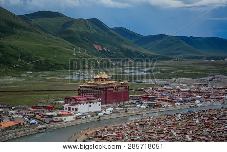Yarchen Gar Monastery In Garze Tibetan