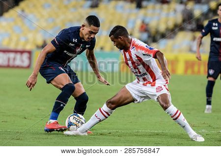 Rio, Brazil - February 22, 2019: Gilberto Player In Match Between Bangu And Fluminense By The Carioc