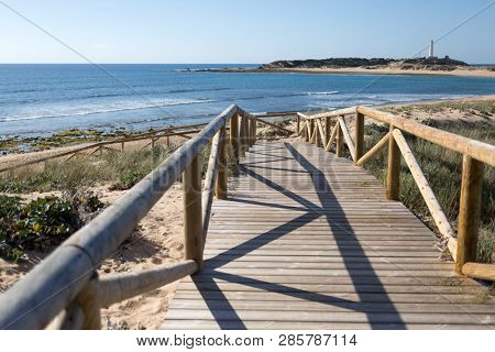 The beach of Cabo de Trafalgar, AndalucÃ­a, Spain