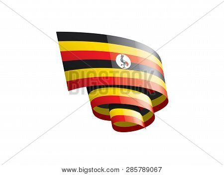 Uganda Flag, Vector Illustration On A White Background