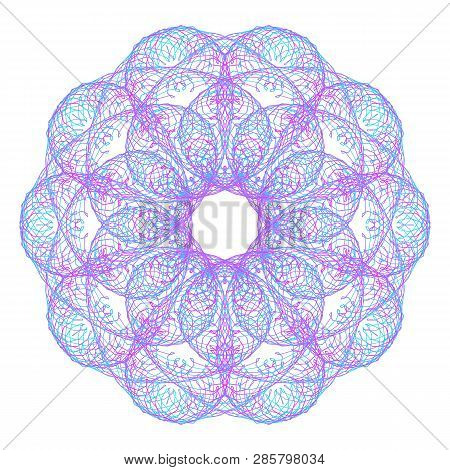 Color Mandala, Optical Illusion, Pattern, Circular Geometric Pattern, Spirogram. Oriental Pattern. V