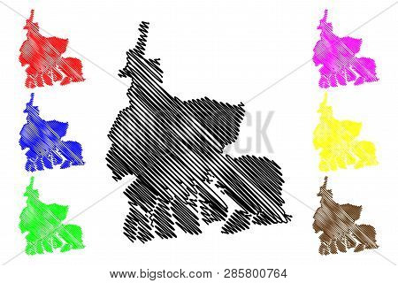 Rivers State (subdivisions Of Nigeria, Federated State Of Nigeria) Map Vector Illustration, Scribble