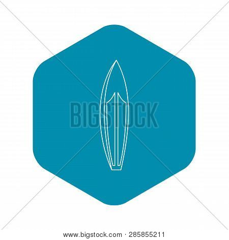 Surfboard Icon. Outline Illustration Of Surfboard Vector Icon For Web