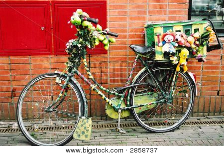 Farverige cykel