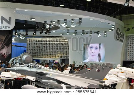 Le Bourget, France - June 24, 2017. Aircrafts Parked At Meeting Space In Paris Le Bourget During The