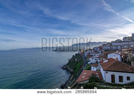 Lastres, Asturias, Spain; January 2016: View Of Lastres, One Of The Most Beautiful Villages Of Canta