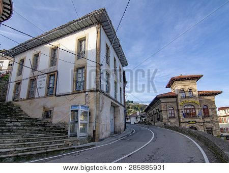 Lastres, Asturias, Spain: January 2016: Streets And Buildings Of The Medieval Village Of Lastres In 