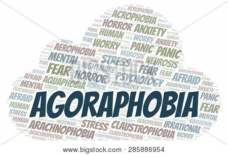 Agoraphobia Word Cloud. Wordcloud Made With Text Only.
