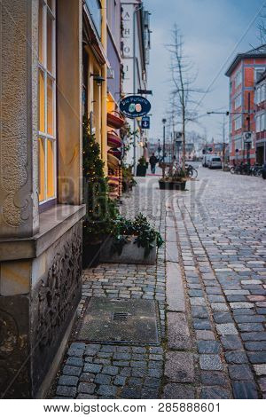 Bremen, Germany, January, 2019 - Colorful Houses In Historic Schnoorviertel In Bremen, Germany