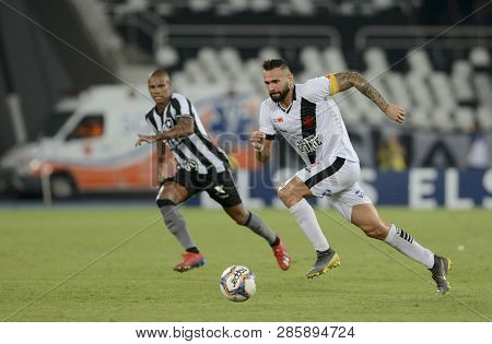 Rio, Brazil - February 23, 2019: Leandro Castan Player In Match Between Botafogo And Vasco By The Ca