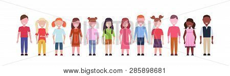 Happy Mix Race Girls Vector Photo Free Trial Bigstock