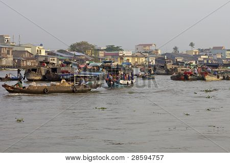 Kan Tho flydende marked Vietnam