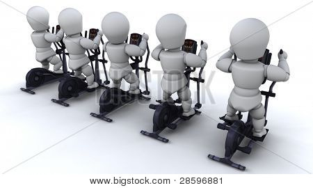 3D činí z lidí na crosstrainery