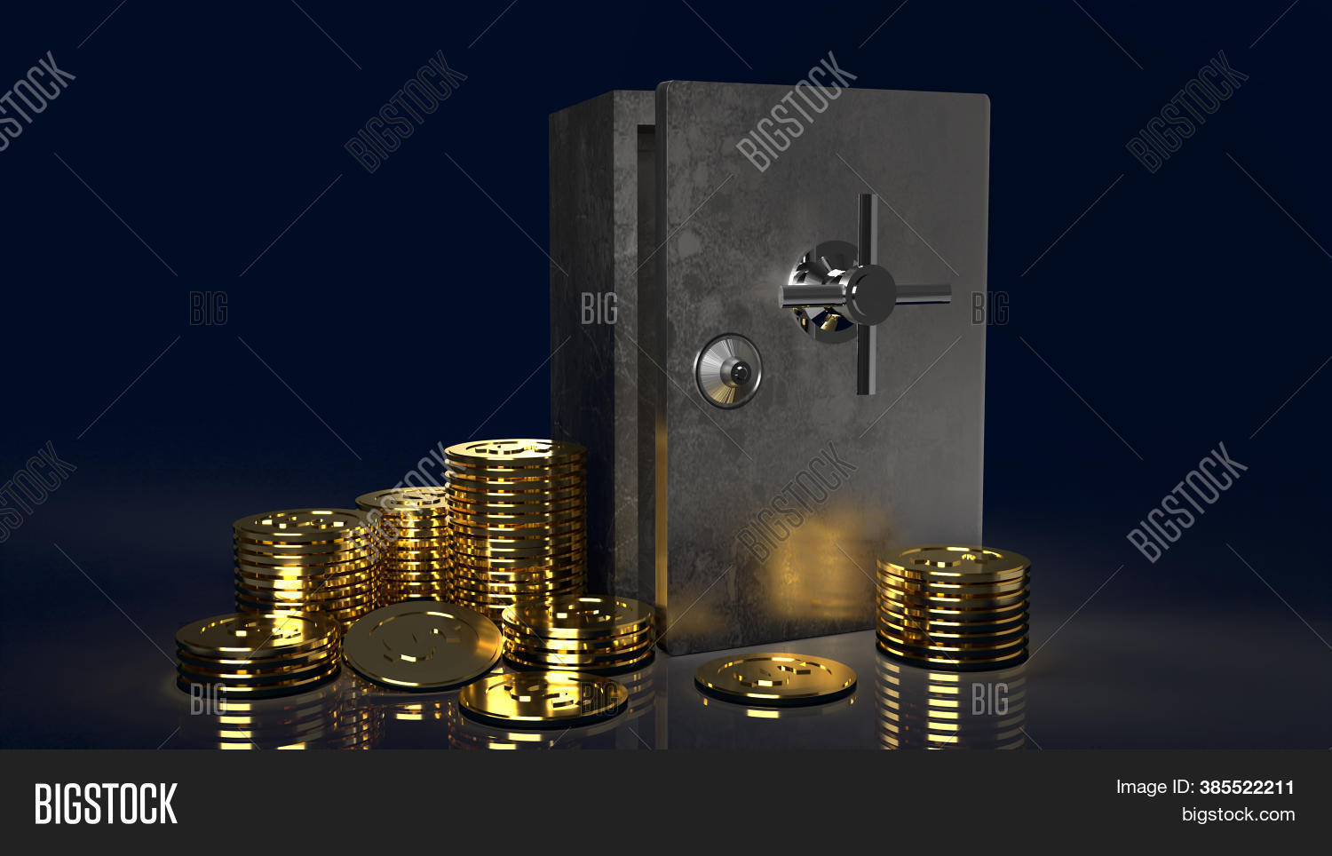 Safe Box Gold Coins Image & Photo (Free Trial) Bigstock