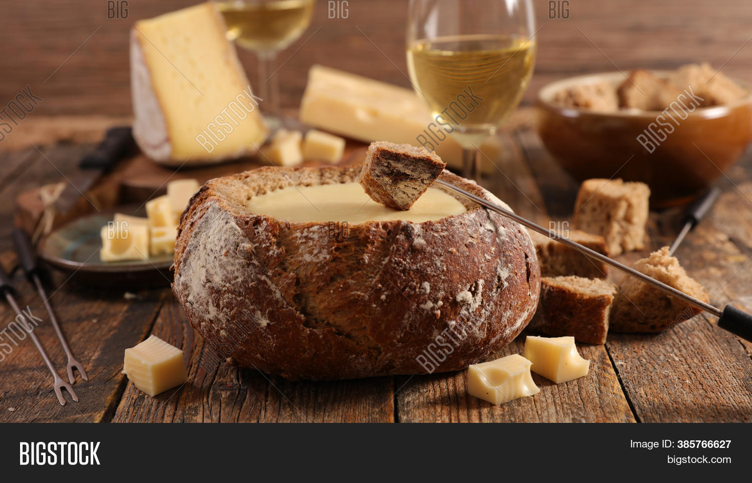 Cheese Fondue Bread Image & Photo (Free Trial) Bigstock