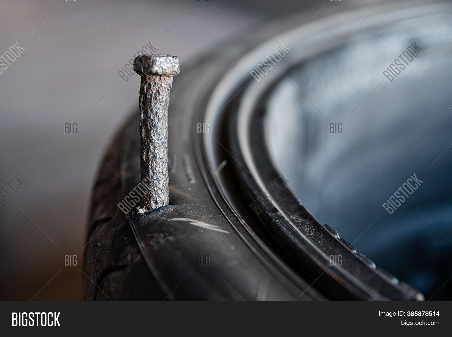 Flat Broken Tire Image & Photo (Free Trial) Bigstock