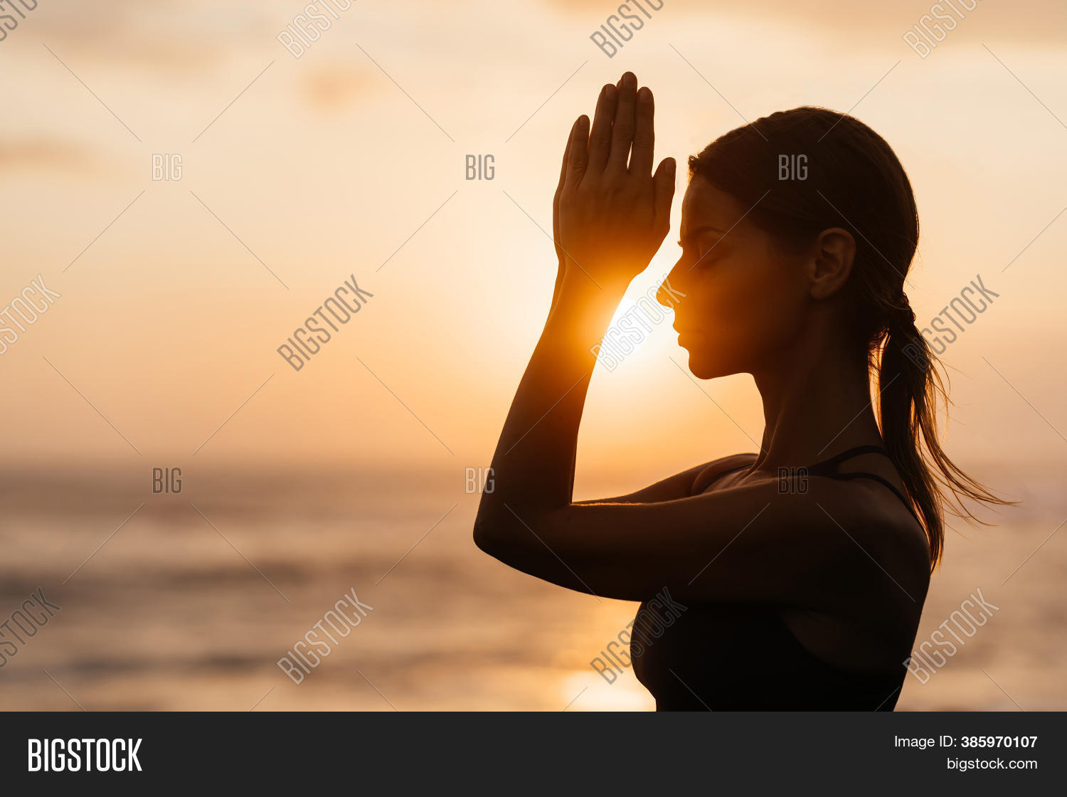 Yoga Sunset On Beach. Image & Photo (Free Trial) Bigstock
